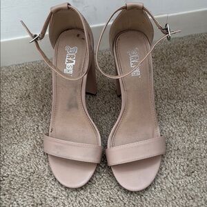 Trask Pink Minimalist Heeled Sandals